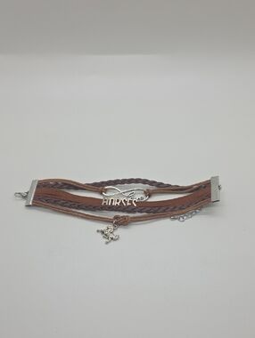 Source Unknown Brown Multi-Strand Horse Motif Bracelet
